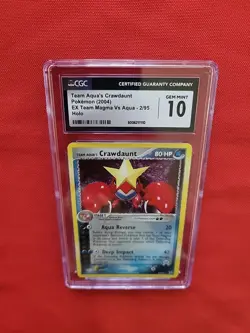 Pokemon: Team Aqua's Crawdaunt #2 EX TM Magma Vs TM Aqua Holo - Vintage CGC 10 - Image 5
