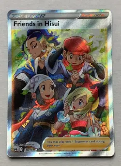 Pokemon Crown Zenith Friends in Hisui 148/159 Full Art Trainer Ultra Rare NM - Image 1