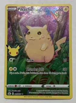 Pokemon Celebrations Pikachu 005/025 Full Art Ultra Rare 25th Anniversary LP - Image 1