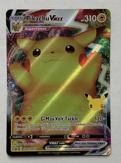 Pokemon TCG Pikachu VMAX SWSH062 Celebrations Black Star Promo NM - Image 1