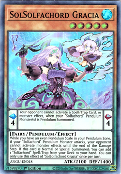 2x SolSolfachord Gracia NM ANGU-EN018 YuGiOh Konami YS3 - Image 3