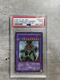 Yugioh Card 1st Ed Elemental Hero Wild Wingman PSA 9 Mint, EOJ-EN035, 2006 (1) - Image 1