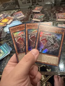Yugioh! 3x DoomZ VII Seven - Elara DOOD-EN010 Super Rare 1st Ed NM - Image 1
