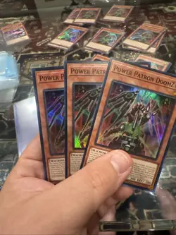 Yugioh! 3x Power Patron DoomZ DOOD-EN011 Super Rare 1st Ed NM - Image 1