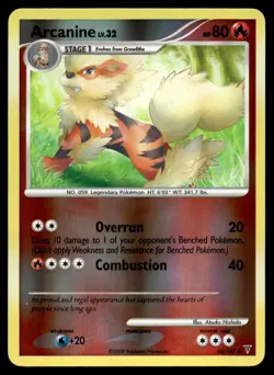Arcanine 50/147 Pokemon Card Supreme Victors Uncommon 80 HP Rev Holo LP AJ - Image 1