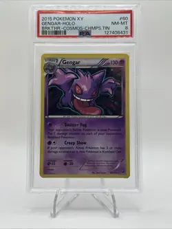Pokemon Gengar Holo Rare Card 60/162 Cosmos Breakthrough PSA 8 - Image 1