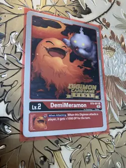 Digimon Card Game DemiMeramon Fest Promo Foil BT6-001 AUC - Image 1