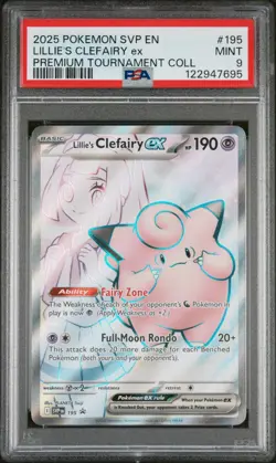 Lillie's Clefairy ex 195 Sv: Scarlet & Violet Promo Cards Holo PSA 9 - Image 1