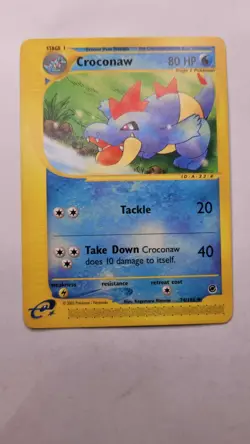Pokemon TCG Croconaw Expedition 2002 Uncommon Card 74/165 NM/LP Condition - Image 1