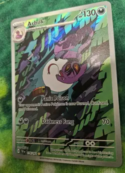Pokemon TCG Arbok 176/162 Temporal Forces Illustration Rare Card NM Condition - Image 1