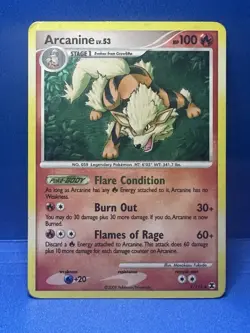 Pokemon Card Arcanine 1/111 Reverse Holo Rising Rivals Moderately Played - Image 1
