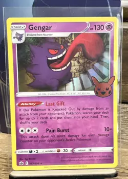 Pokemon TCG Gengar Chilling Reign 057/198 Near Mint + Holo Rare Single Card! - Image 1