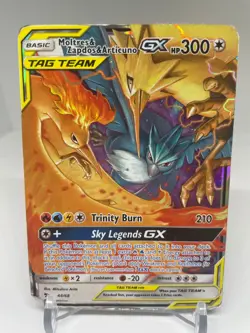 Moltres & Zapdos & Articuno GX 44/68 - Pokemon Hidden Fates Sun Moon Card - DMG - Image 1