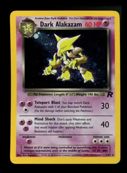 Dark Alakazam 1/82 Team Rocket 2000 Holo Rare WOTC Pokemon Card TCG - Image 1