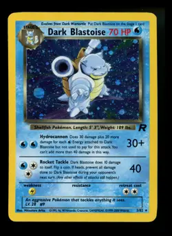 Dark Blastoise 3/82 Team Rocket 2000 Holo Rare WOTC Pokemon Card TCG - Image 1