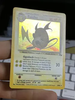 #2 Raichu 14/62 Fossil 1999 Holo Rare WOTC Pokemon Card TCG - Image 5