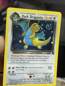 Dark Dragonite 5/82 Team Rocket 2000 SWIRL Holo Rare WOTC Pokemon Card TCG - Image 5