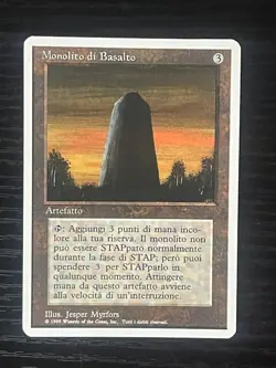 Magic MTG Italian Revised Basalt Monolith Artist Proof Near Mint Only 50 Exist! - Image 1