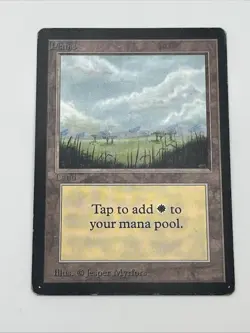 Plains (A) Alpha Edition Mtg Magic The Gathering MP Very Good 1993 - Image 4