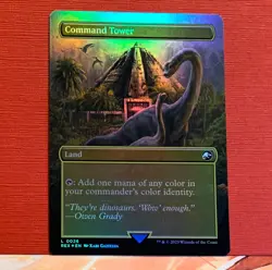 Command Tower - Jurassic Park - 2 Sided Foil - Near Mint / NM - Magic MTG - Image 1