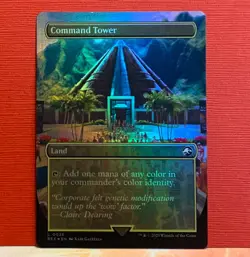 Command Tower - Jurassic Park - 2 Sided Foil - Near Mint / NM - Magic MTG - Image 2