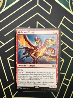 Goldlust Triad NM MTG Commander: Tarkir: Dragonstorm Regular - Image 1