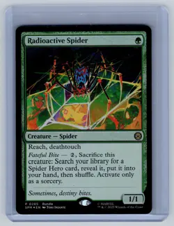 Radioactive Spider P (FOIL) 285 NM MTG Spider-Man Magic Promo TCG - Image 1