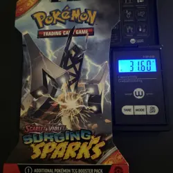 VERY HEAVY - 31.60g - Pokemon Surging Sparks Sleeved Booster Pack - SEALED! - Image 1