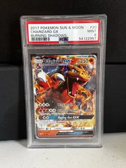 Pokemon Sun & Moon Burning Shadows 2017 Charizard GX #20/147 PSA 9 MINT. - Image 1