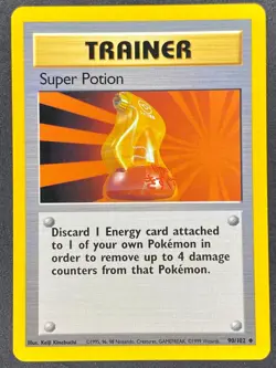 Pokemon Super Potion 90/102 BS Base Set Unlimited LP/NM - Image 1