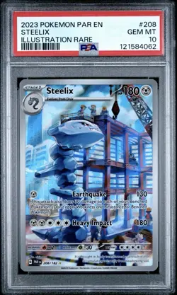 Pokemon STEELIX Illustration Rare IR Paradox Rift 208/182 ENG ~ PSA 10 - Image 1
