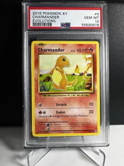Pokemon! PSA 10 Charmander 9/108 - 2016 XY Evolutions - Non Holo - Gem Mint - Image 1