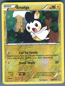 Pokemon - Emolga - Dragons Exalted - 45/124 - Reverse Holo - NM/M - Image 1