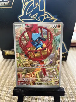 Pokemon TCG Riolu 010 Pokemon Center Stamped Black Star Promo - Mega Evolutions - Image 1