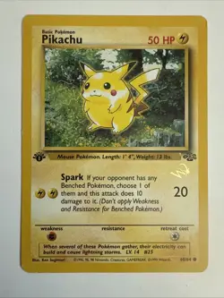Pikachu 1st Edition [W Stamped] 60/64 Wotc Promo Pokemon Jungle Lp - Image 1