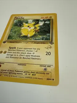 Pikachu 1st Edition [W Stamped] 60/64 Wotc Promo Pokemon Jungle Lp - Image 3