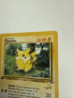 Pikachu 1st Edition [W Stamped] 60/64 Wotc Promo Pokemon Jungle Lp - Image 4