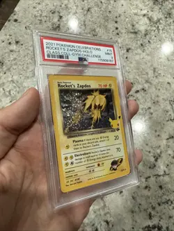 PSA 9 MINT Rocket's Zapdos, SWSH Celebrations Pokemon Classic Collection 15/132 - Image 3