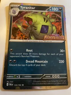 Pokemon Tyranitar 135/193 STAMPED Paldea Evolved Special Collection Promo - Image 1
