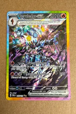 2025 Pokemon Scarlet and Violet Prismatic Evolutions 147/131 Ceruledge ex - Image 1