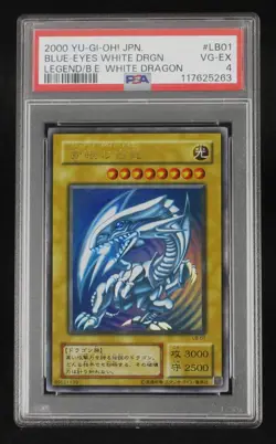 PSA 4 YuGiOh Blue Eyes White Dragon LB-01 Ultra Rare Japanese 2000 - Image 1