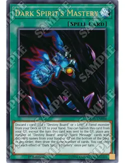 Yugioh - Dark Spirit's Mastery (Ultra Rare) (1st Edition) - LED5-EN004 P - Image 1