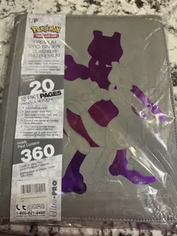 Mewtwo Ultra PRO Premium Leather Strap Binder Pokemon TCG Card Album Storage NEW 74427155827 - Image 1
