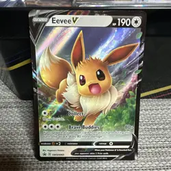 Eevee V SWSH065 Eevee Stamp Ultra Rare Holo Promo Pokemon Card *New* - Image 2