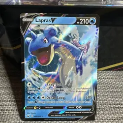 HOLO Lapras V 049/202 - Sword Shield Base Pokemon Card NM/LP - Image 2