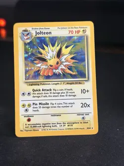 Jungle Holo Rare Unlimited Pokemon TCG Card Jolteon 4/64 No Symbol ERROR - Image 3