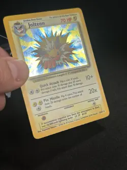 Jungle Holo Rare Unlimited Pokemon TCG Card Jolteon 4/64 No Symbol ERROR - Image 4