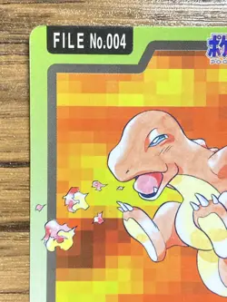Pokemon Carddass Card Charmander File No.4 Bandai Pocket Monsters 1997 Japan - Image 3