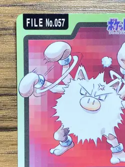 Pokemon Carddass Card Primeape File No.57 Bandai Pocket Monsters 1997 Japan - Image 3