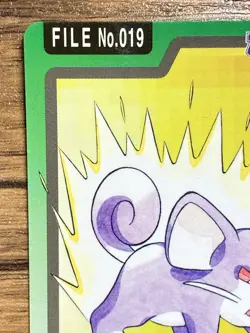 Pokemon Carddass Card Rattata File No.19 Bandai Pocket Monsters 1997 Japan - Image 3